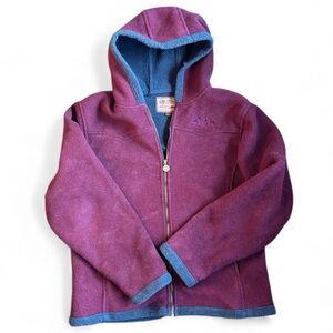 Rocky Mountain Hooded Zip-up Women’s Jacket Granola Outdoor Fleece XL